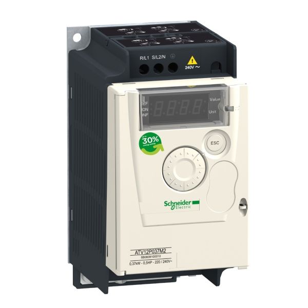 Schneider Electric ATV12P037M3 Altivar 12 Variable Speed Drive – 0.37kW, 0.55HP, 200–240V 3-Phase