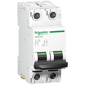 Schneider Electric Acti9 C60H-DC A9N61509 13A 1-Pole C-Curve DC MCB – 6kA, 250V DC