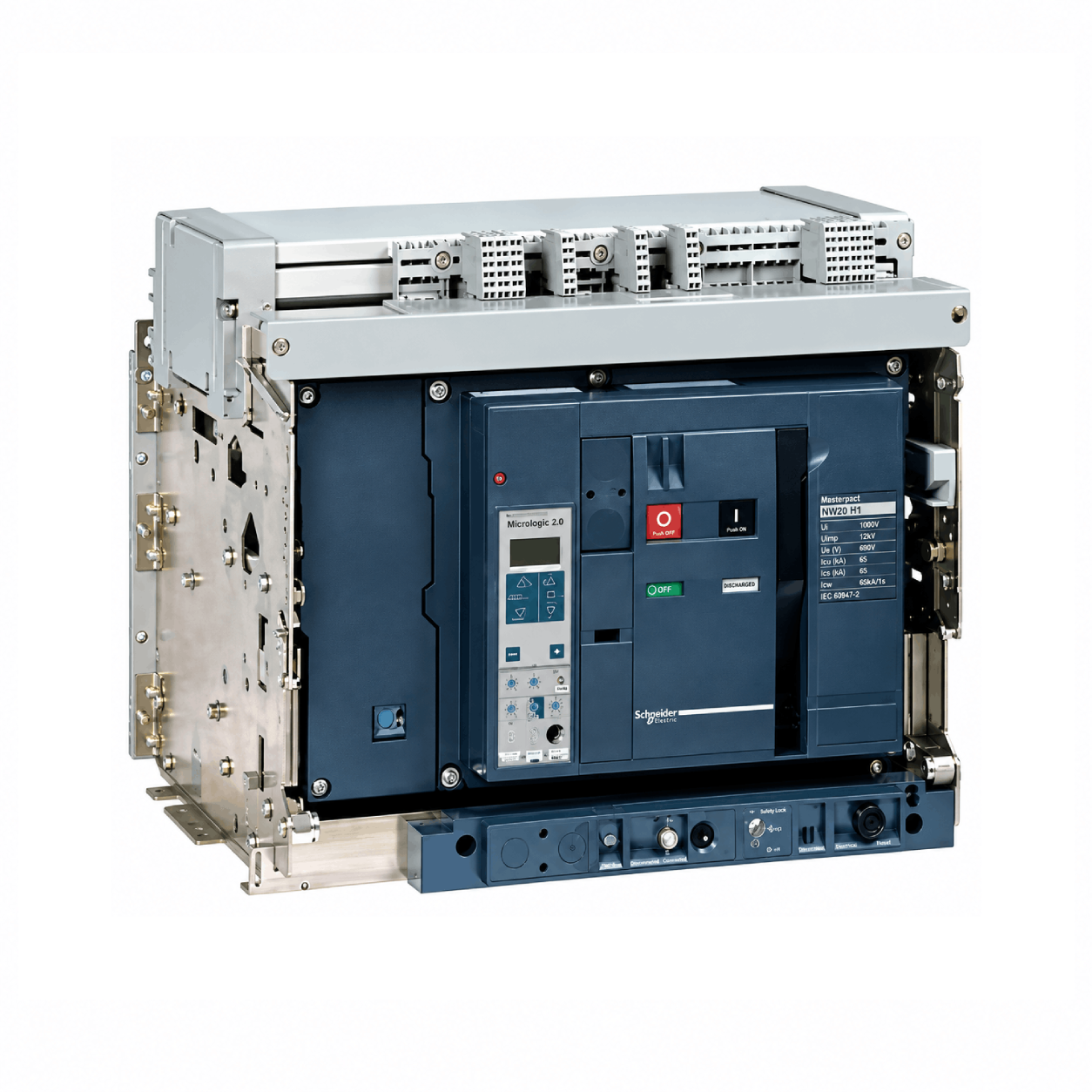 Schneider Electric MasterPact NW20H1 2000A 4-Pole Fixed ACB – 65kA, Without Trip Unit